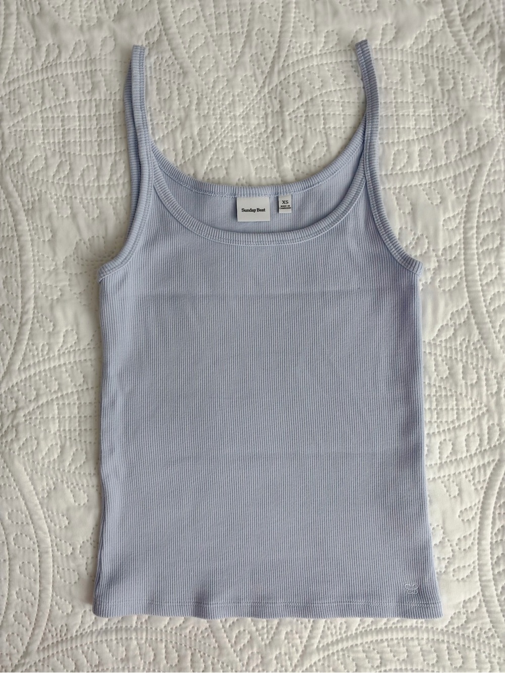 Aritzia | Sunday Best Lundi Tank, Cruise Blue, XS